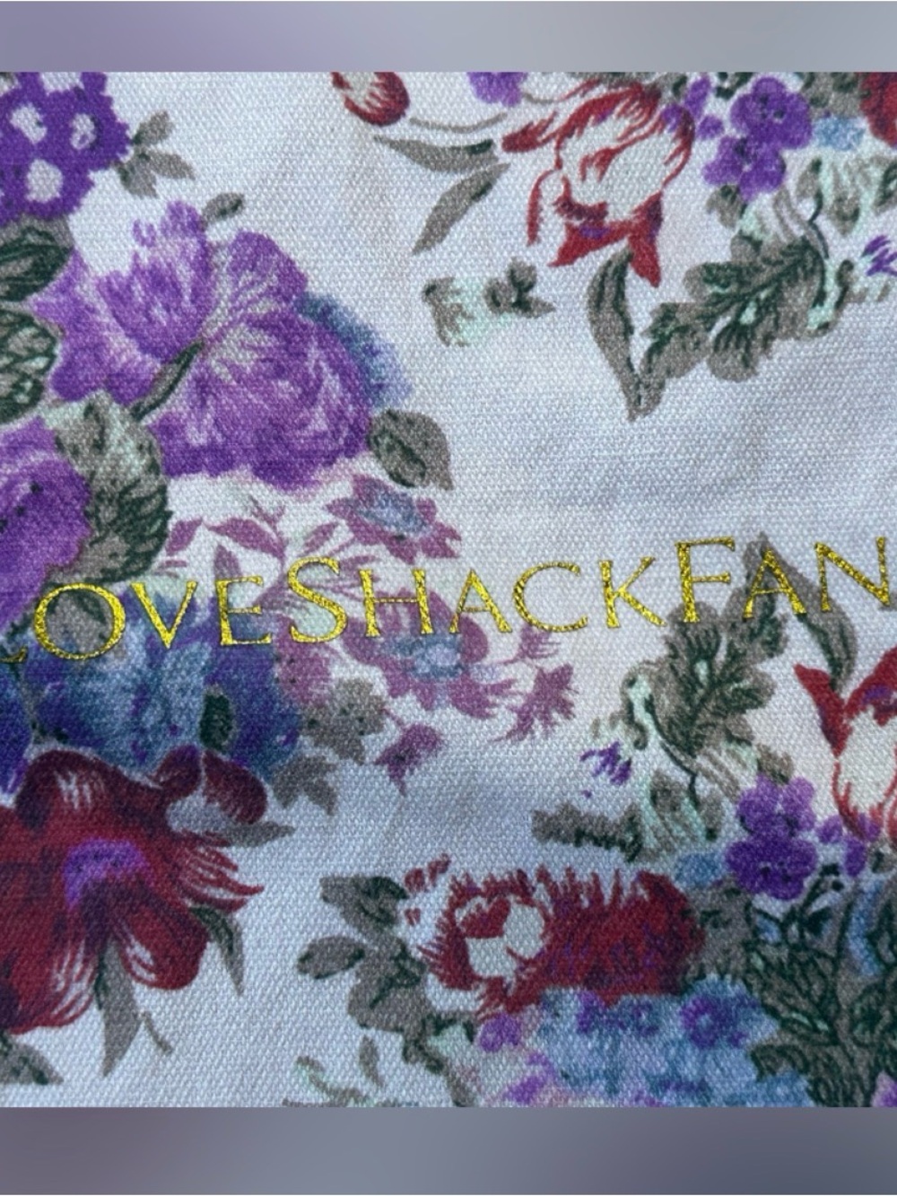 LoveShackFancy Purple and Pink Floral Tote - Picture 2 of 4